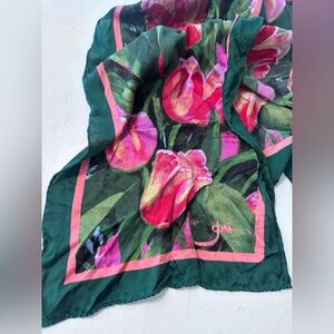 Joni silk floral print scarf
